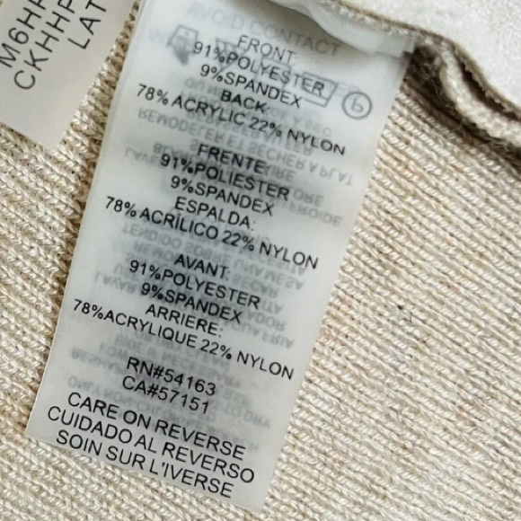 NWOT Calvin Klein Faux Suede CREAM Sweater Vest Sleeveless Drape Open Front SZ L - Picture 11 of 11